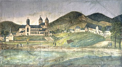 Goslar before 1810 whn the cathedral was torn down. Source: Wikipedia