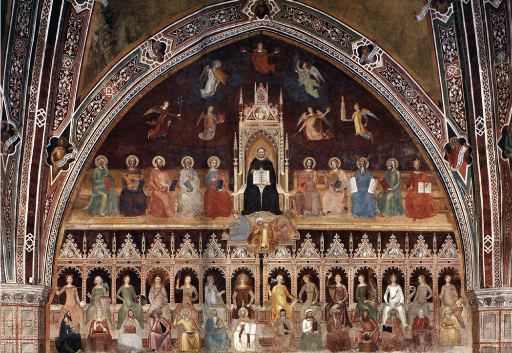 Crucifixion (detail) 1366-67 Fresco Cappellone degli Spagnoli, Santa Maria Novella, Florence