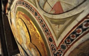 alleged signature of painter Giotto in a fresco in San Nicola Chapel at San Francesco Basilica in Assisi Medieval Histories