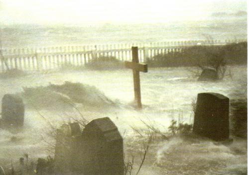 Land Unten - The Church Yard at Hallig Hoog 1981