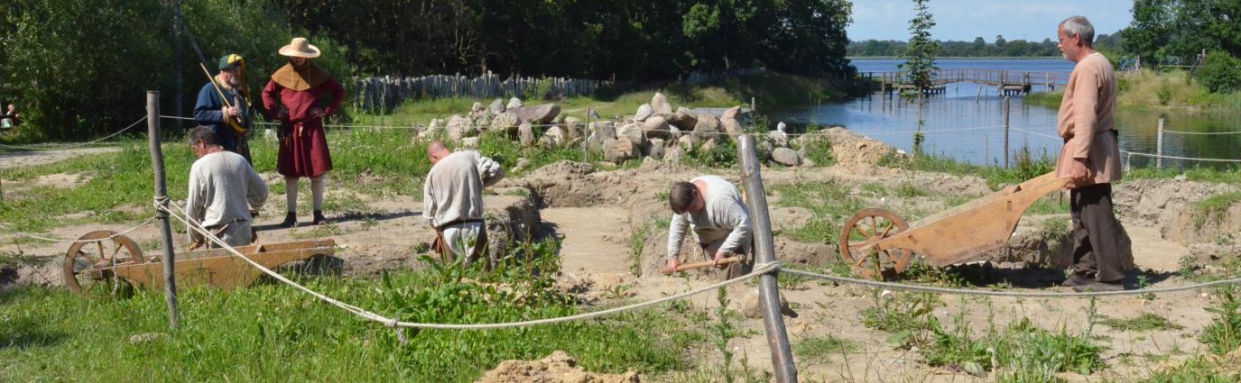 Laying the Foundation for the future church at the Medieval Centre Falster © MC